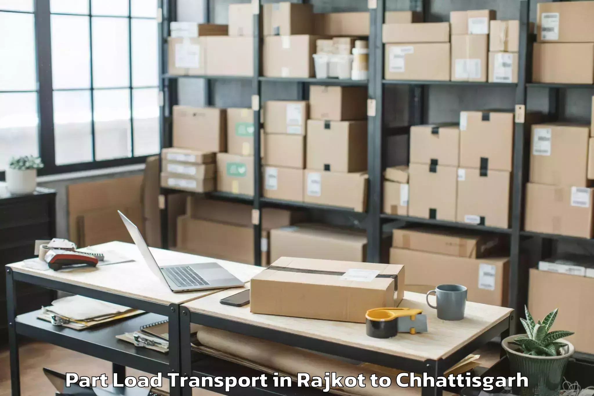 Rajkot to Durg Part Load Transport Booking